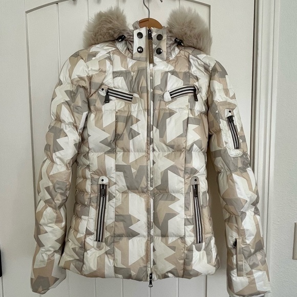 Rare Bogner Carry D Down Ski Jacket in Size 4 (XS/S) NWOT off-white camouflage - Picture 11 of 14